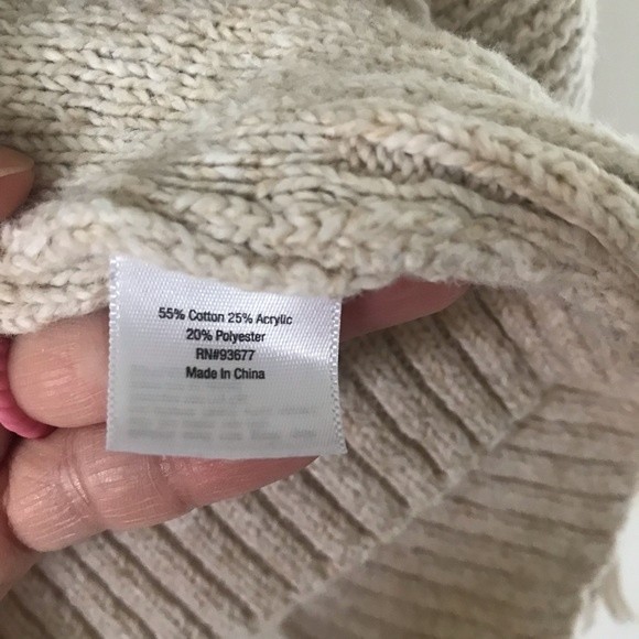 St. John's Bay Drape Aztec Fringe Open Front Cardigan - Size Small - Picture 5 of 9